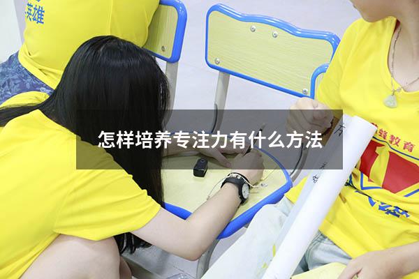 怎样培养专注力 有什么方法